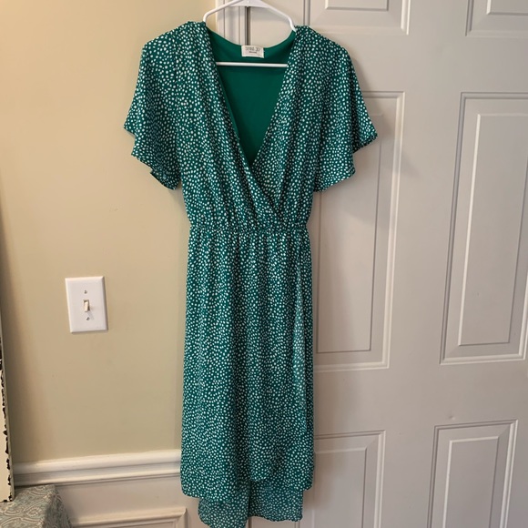 sienna sky polka dot dress